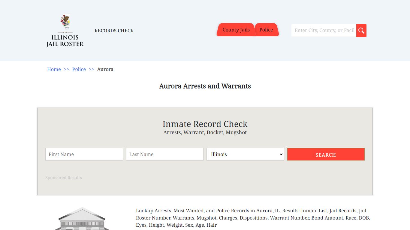 Aurora Arrests and Warrants | Jail Roster Search